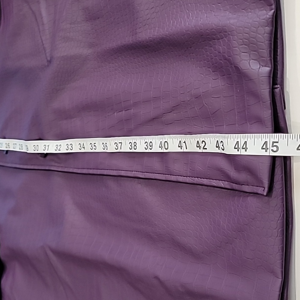 Suicide Squad Pleather Croc Print Trench Coat Purple Medium - Picture 10 of 17